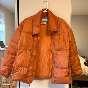 Columbia Orange Puffer Jacket